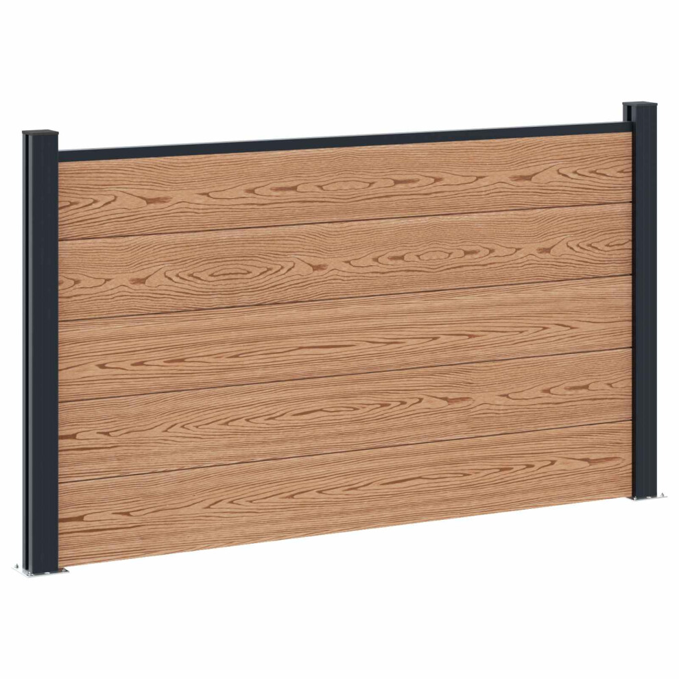 Vidaxl Fence Panel Wpc And Aluminium Brown