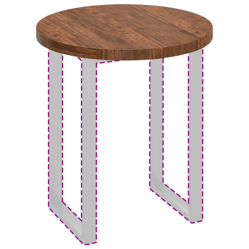 VidaXL vidaXL Table Top Light Brown Ø 70 x 4 cm Solid Oak Wood 1