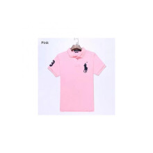 (Light yellow, L) (Pink, L) Men's Custom Shirt Cotton Short Sleeve Large Pony