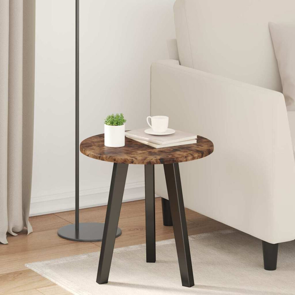 Vidaxl Table Top Smoked Oak Ø 40 X 1.5 Cm Engineered Wood