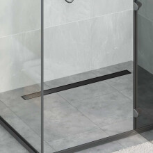 vidaXL Shower Drain 2-in-1 with 360 Siphon Black 90 cm