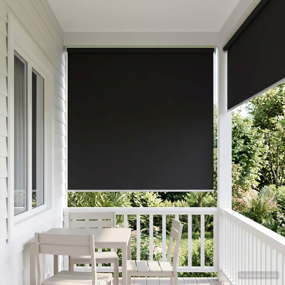 Vidaxl Outdoor Roller Blind Uv Protection Anthracite 180 X 140 Cm