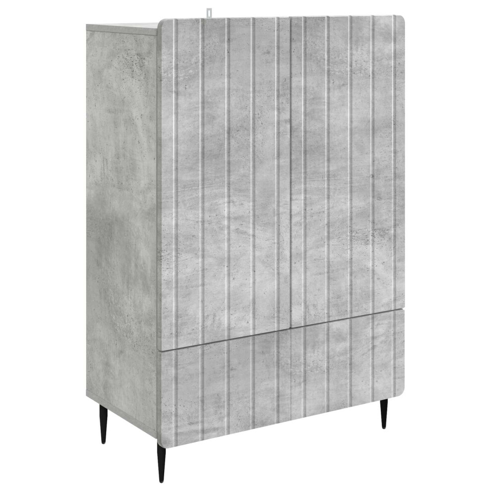 Vidaxl Sideboard Concrete 66 X 34.5 X 97 Cm Engineered Wood Grey