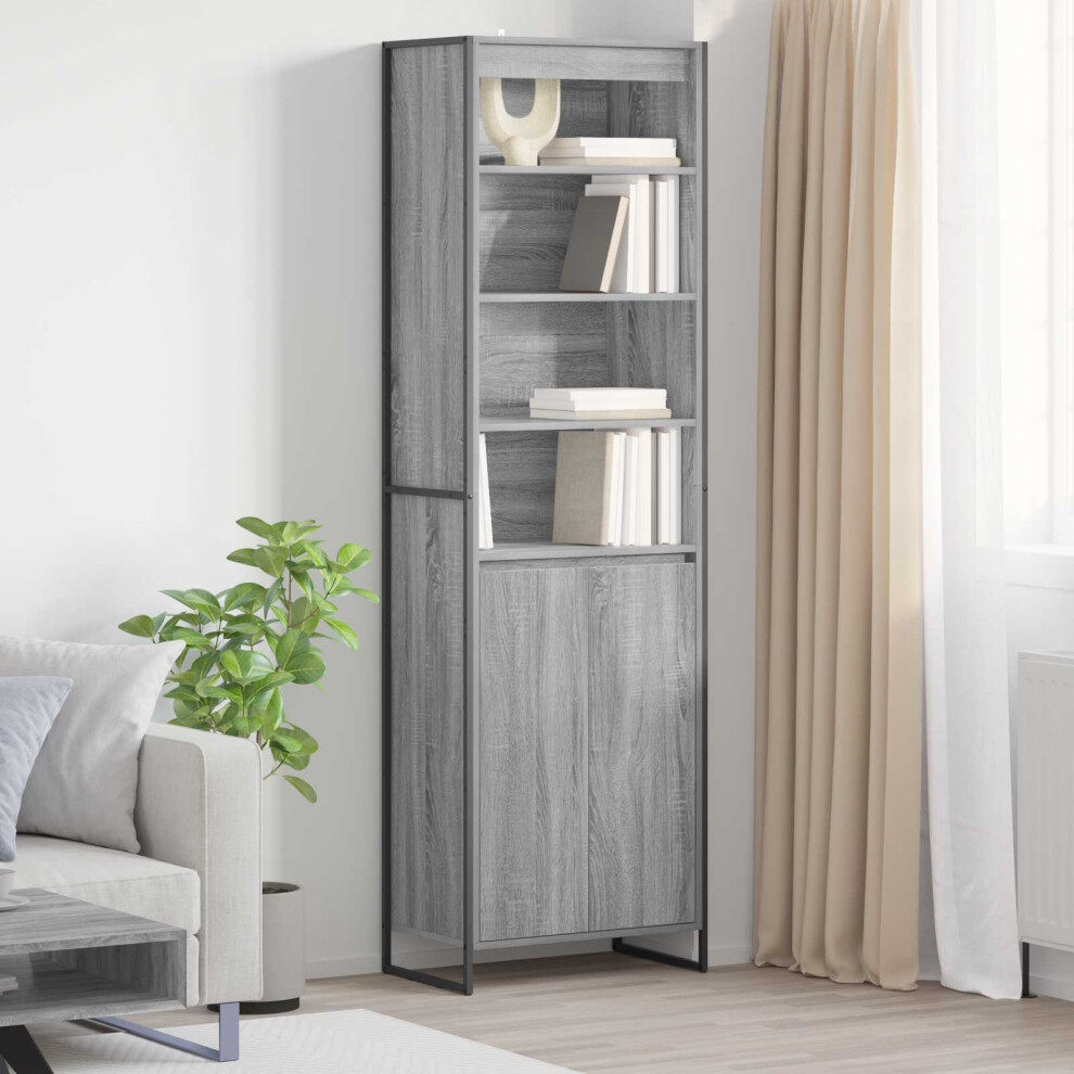 Vidaxl Tall Cabinets Sonoma 60 X 36 X 200 Cm Engineered Wood Grey