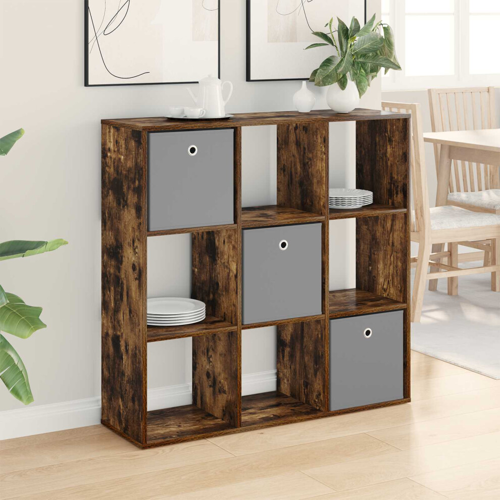 Vidaxl Sideboard With Drawer Smoked Oak 102 X 31 X 99.5 Cm