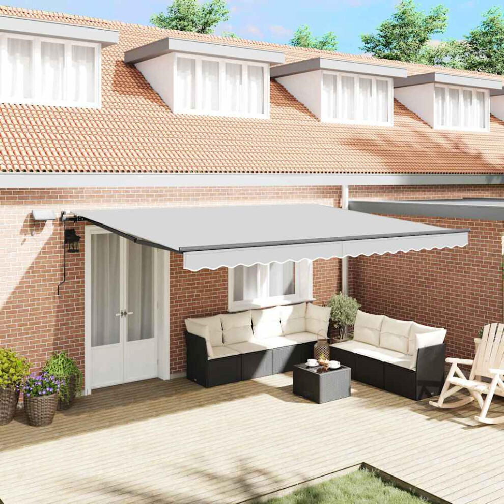 Vidaxl Awning Frame Manual Anthracite 400 X 300 Cm Aluminium