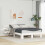 VidaXL vidaXL Bed Frame with Headboard White 150 x 200 cm Solid Pine Wood 1