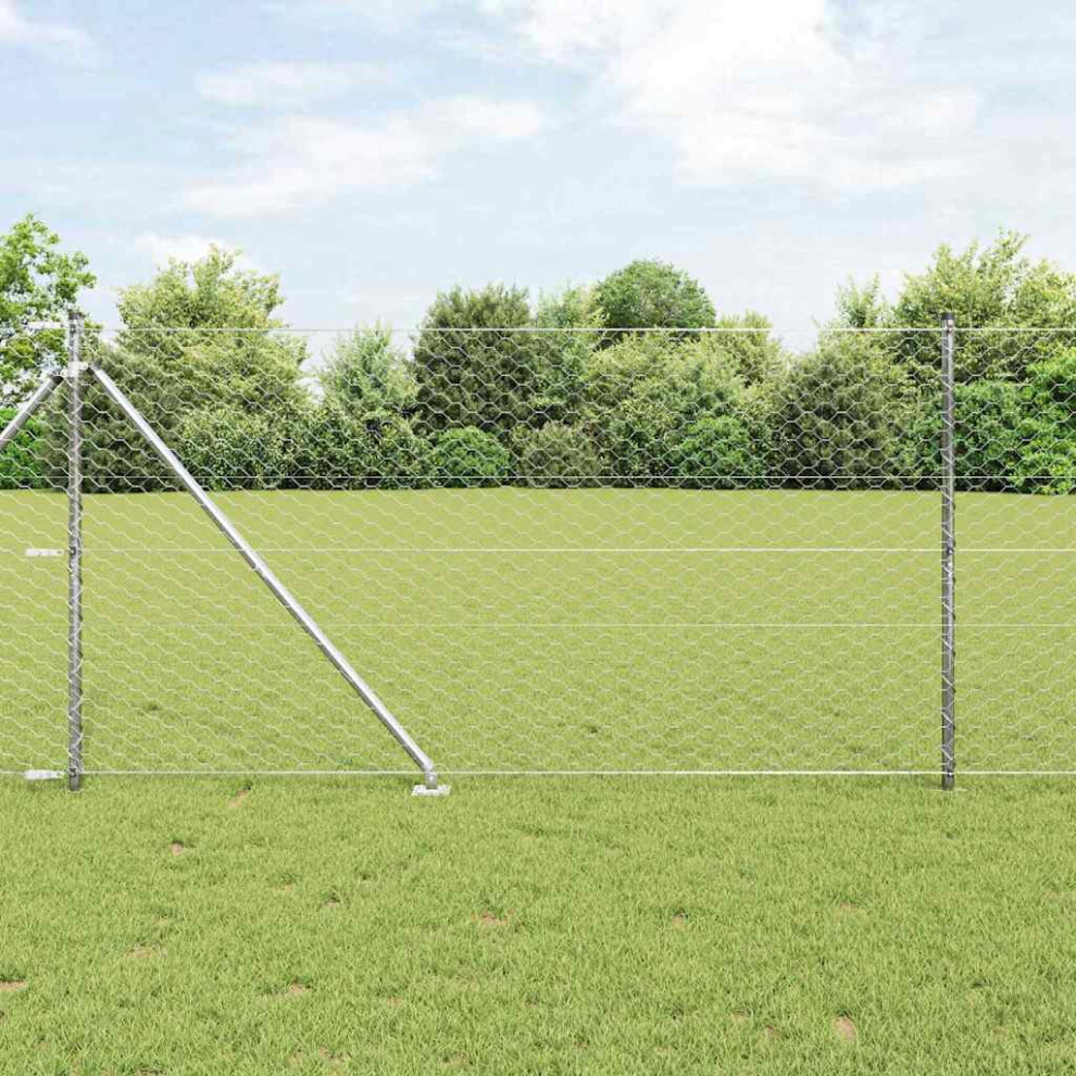 Vidaxl Welded Wire Fence With Spikes 10 X 1.2 M (W X H)