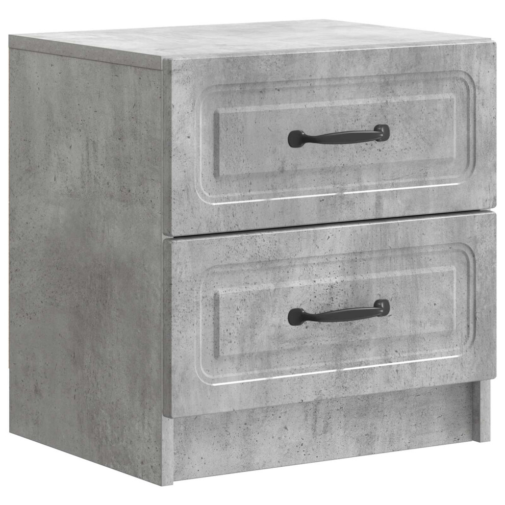 Vidaxl Bedside Cabinet With Drawer Concrete Grey 43 X 34.5 X 44.5 Cm