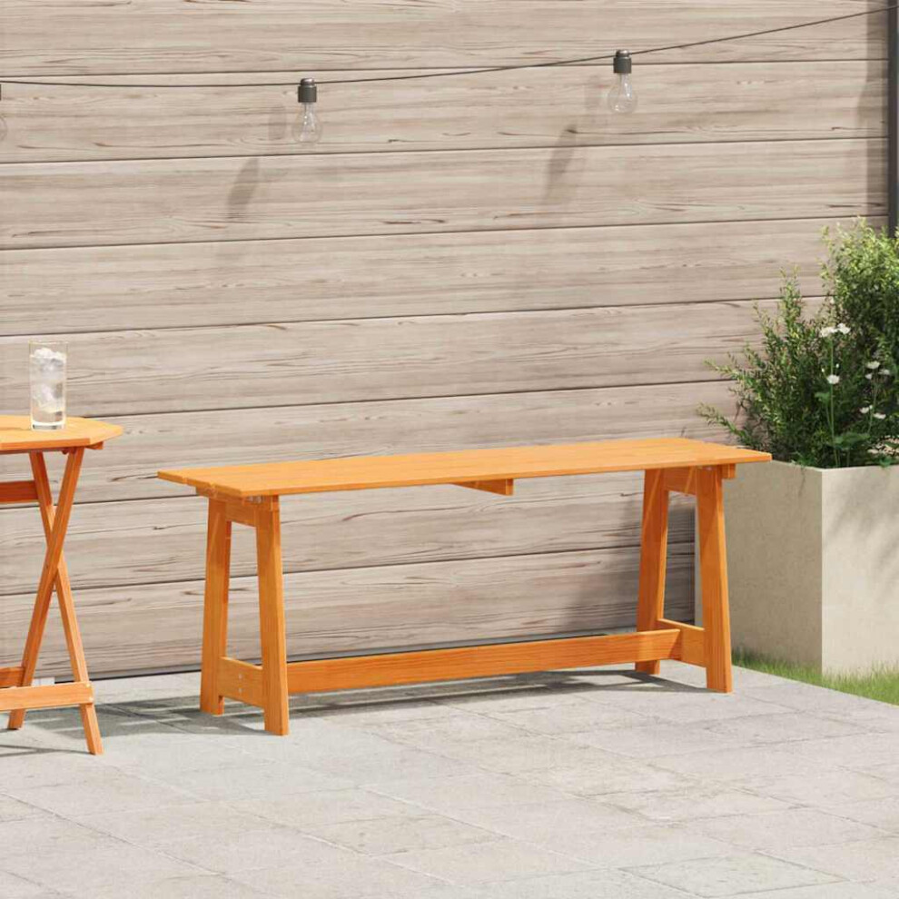 Vidaxl Outdoor Bench Brown 119 X 37 X 47 Cm Solid Pine Wood, Brown - Image 2