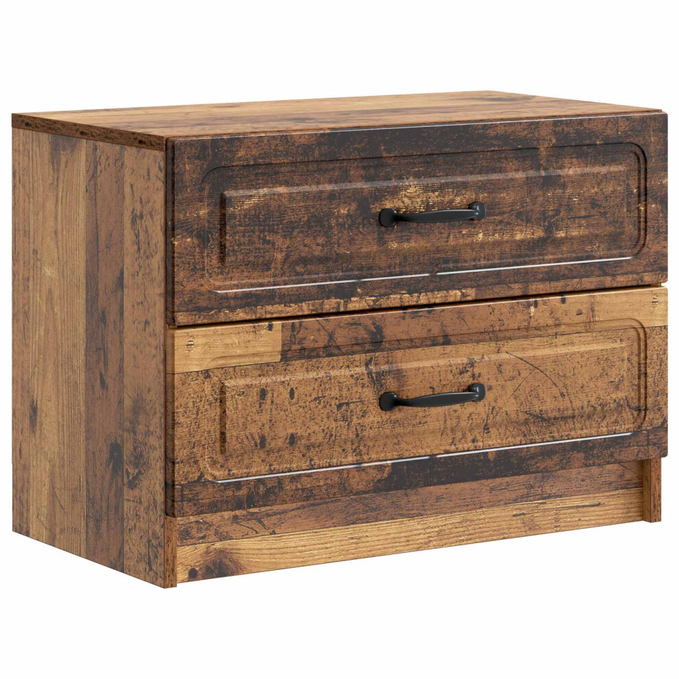 Vidaxl Bedside Cabinet Old Wood 62 X 34.5 X 44.5 Cm Engineered Wood