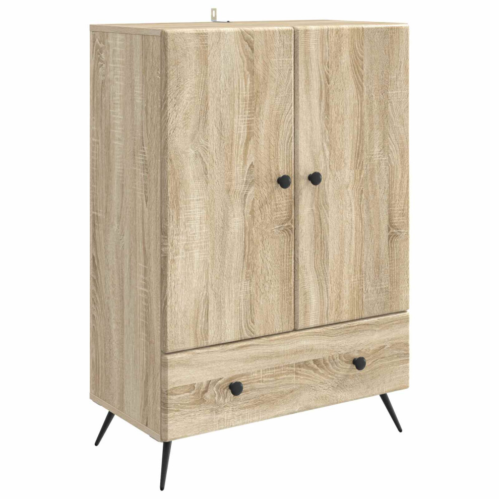 Vidaxl Sideboard Sonoma Oak 66 X 34.5 X 95 Cm Engineered Wood