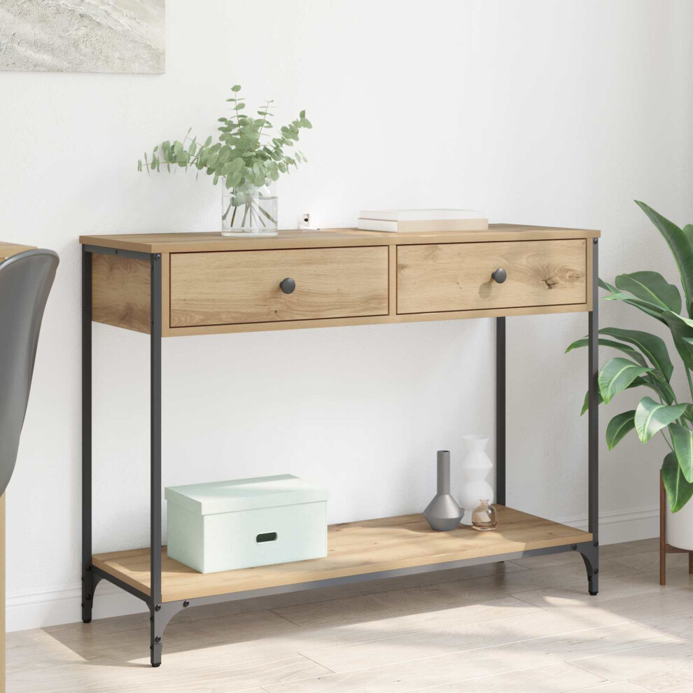 Vidaxl Console Table Artisan Oak 100 X 34.5 X 75 Cm Engineered Wood
