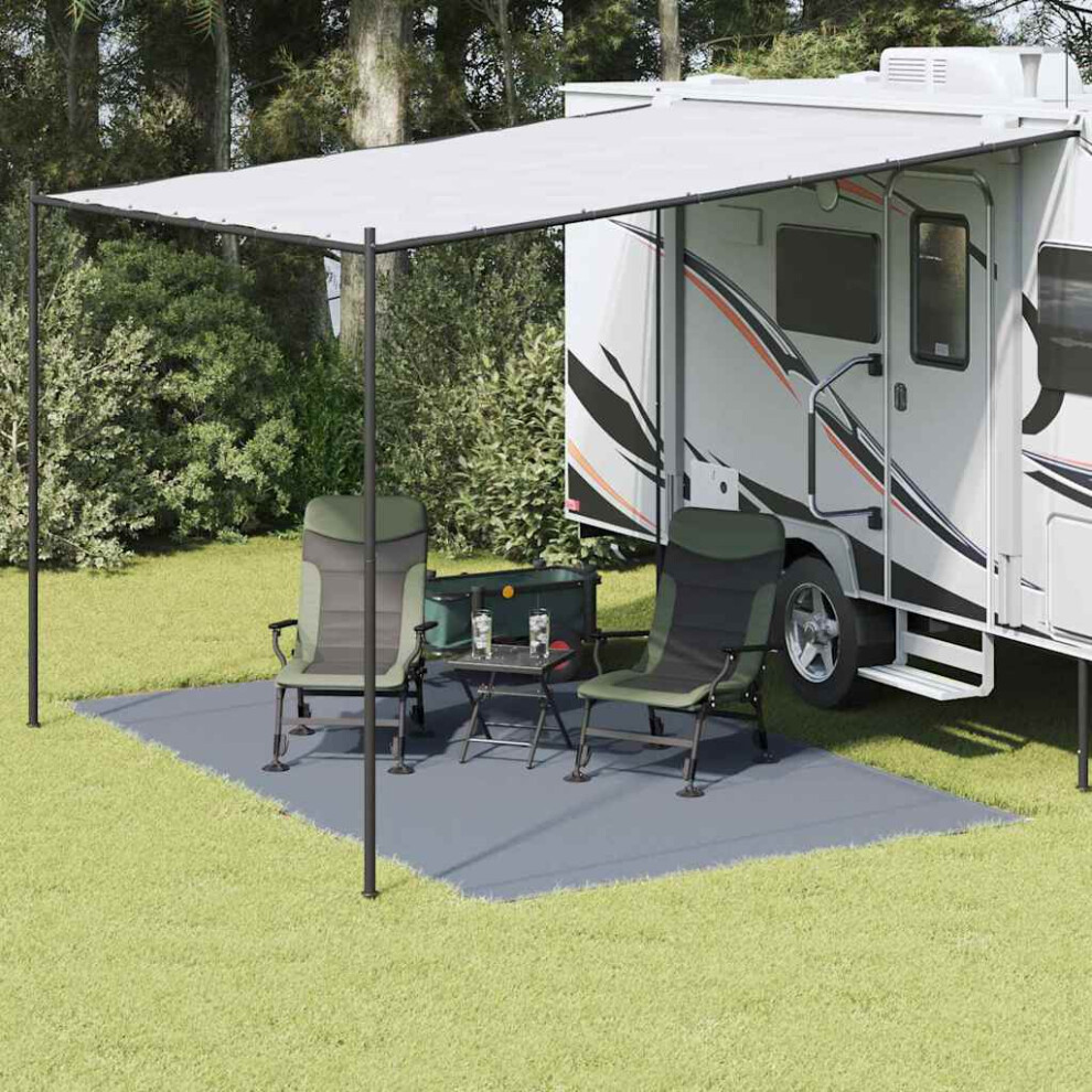 Vidaxl Tent Carpet Folding Blue And Grey 400 X 250 Cm Polyethylene