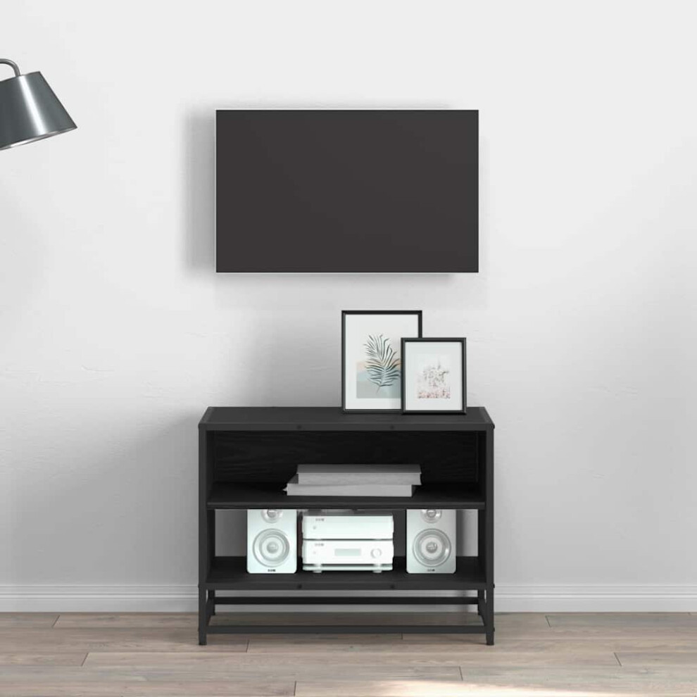 Vidaxl Tv Units Oak 61 X 40 X 46 Cm Engineered Wood Black