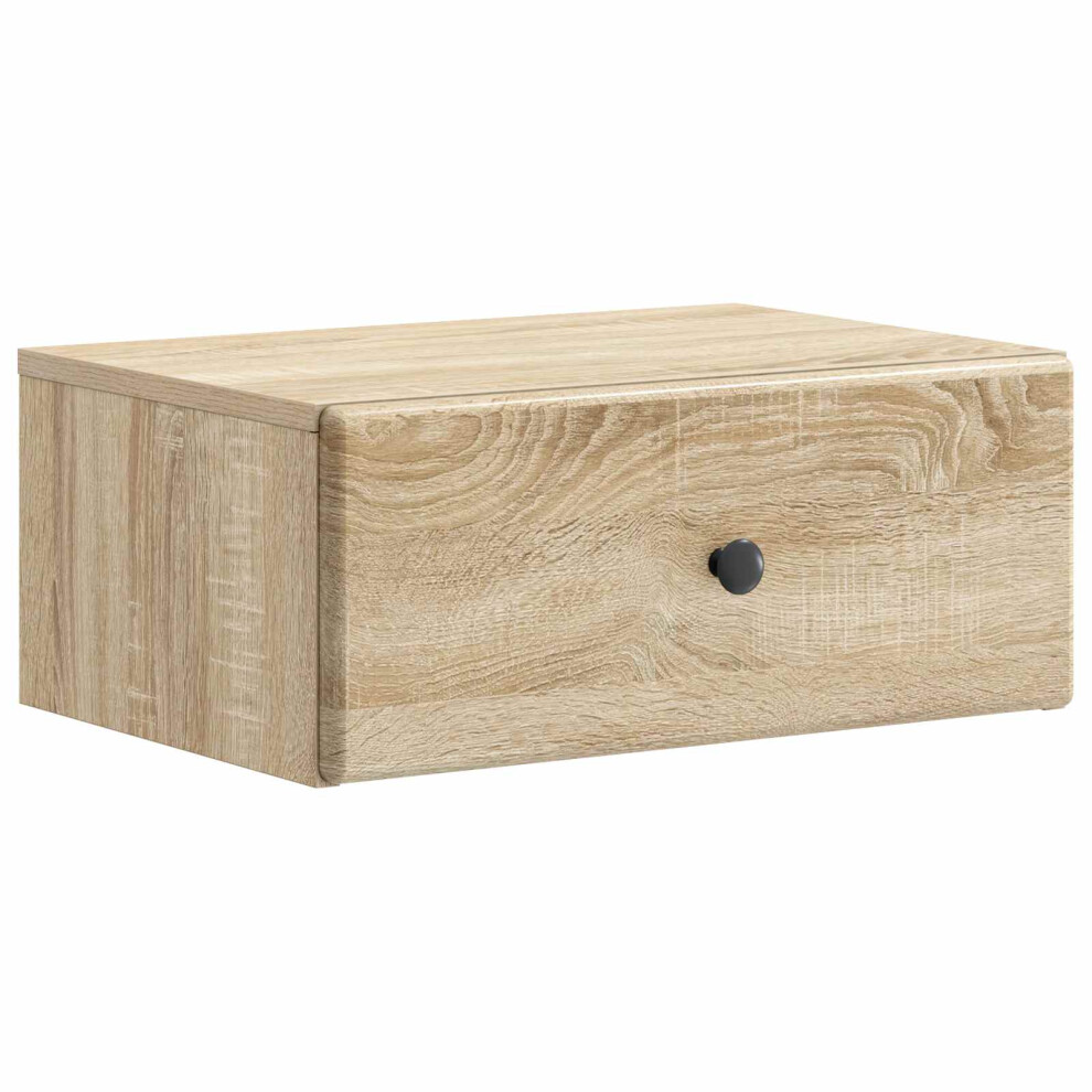 Vidaxl Wall-Mounted Bedside Cabinet Sonoma Oak 49 X 34.5 X 20 Cm
