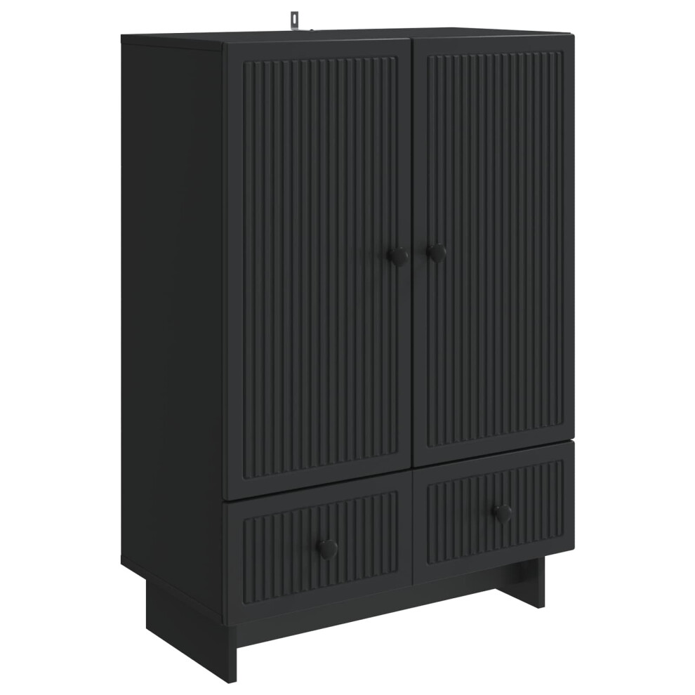 Vidaxl Sideboard 66 X 34.5 X 95 Cm Engineered Wood Black