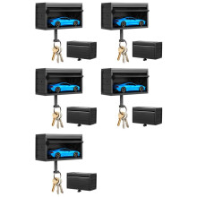 5X Porte-Clés de Garage pour Voiture, Porte-Clés Mural pour Voiture, Porte-Clés de Garage pour Petites Voitures Miniatures avec Porte Ouvrante