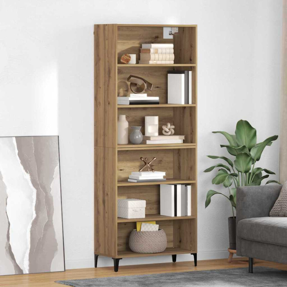 Vidaxl Highboard Artisan Oak 69.5 X 34 X 180 Cm Engineered Wood