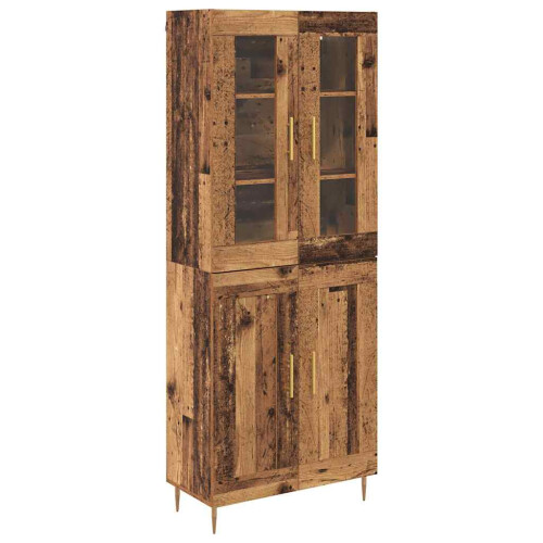 VidaXL vidaXL Highboard 2 pcs Old Wood Engineered Wood 1