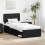 VidaXL vidaXL Bed Frame with Headboard Black 100 x 200 cm Solid Pine Wood 1