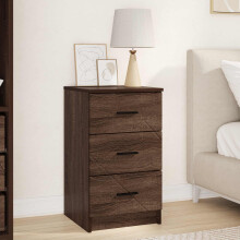vidaXL Bedside Cabinet Brown oak 38 x 38 x 66 cm Engineered wood