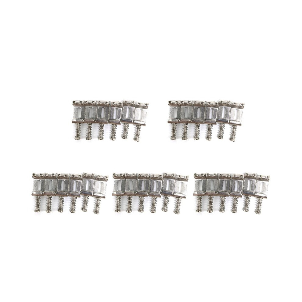 30 Roller Bridge Pull String Code Electric Guitar Saddle For Stratocaster Telecaster Electric Guitar Accessories Silver 4712536734361