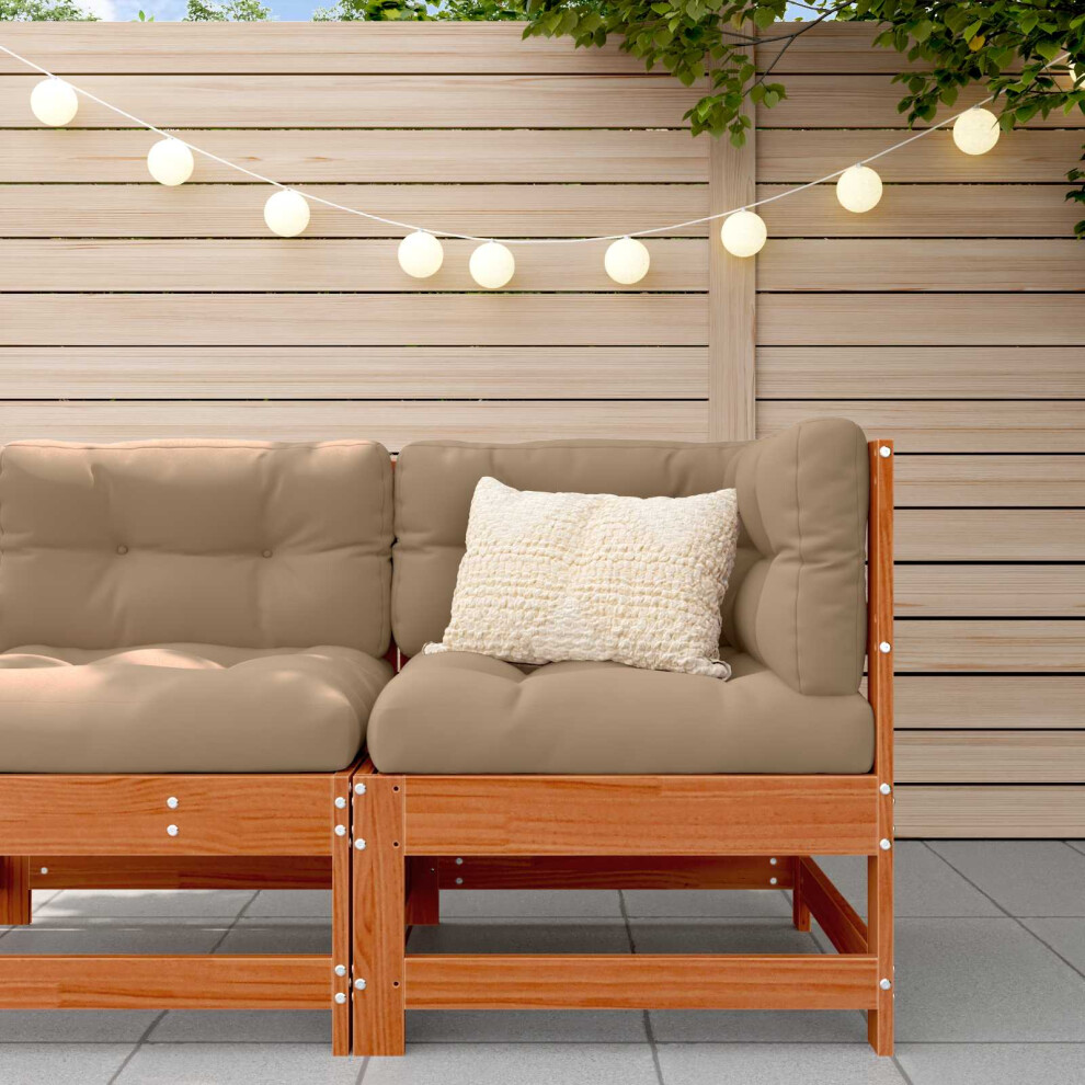 Vidaxl Garden Corner Sofa Solid Pine Wood Wax 62 X 62 X 70.5 Cm Brown