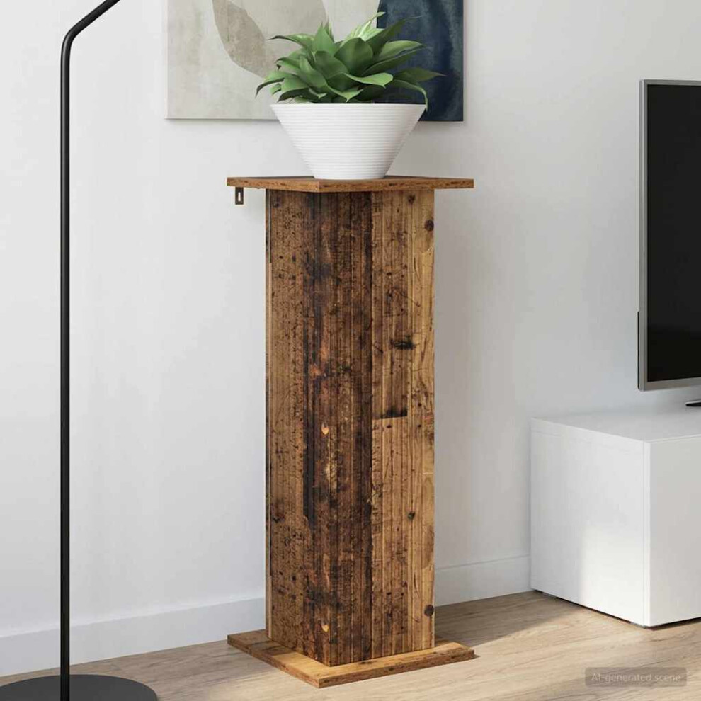 Vidaxl Plant Stand Old Wood 30.5 X 30 X 80.5 Cm Engineered Wood