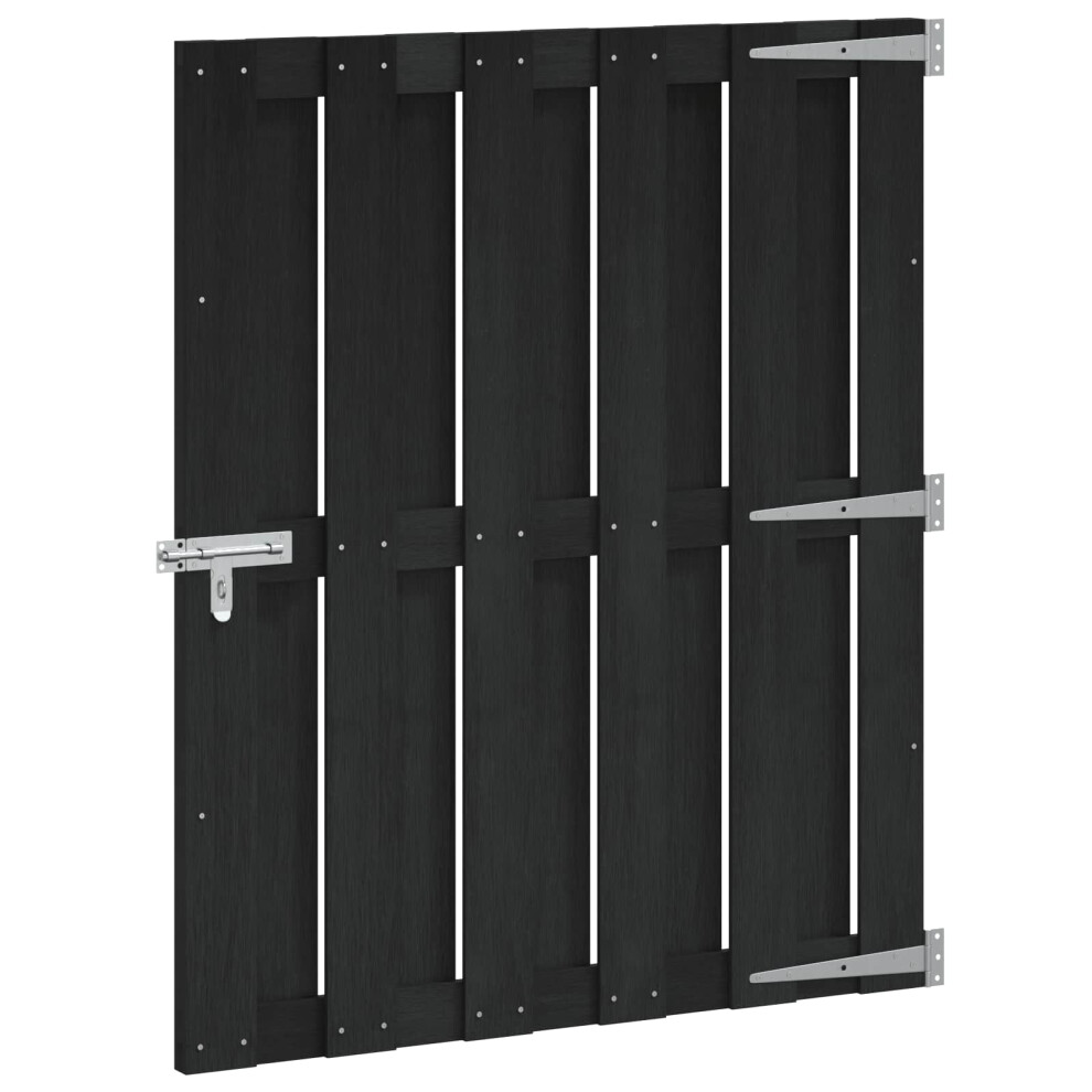 Vidaxl Garden Gate 100 X 112 Cm Wpc And Aluminium Black