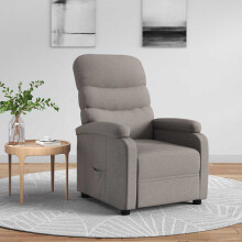 vidaXL Recliner Chair Taupe Fabric