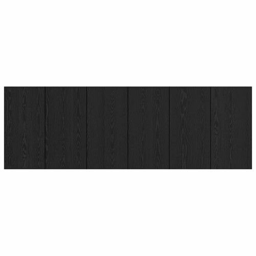 VidaXL vidaXL Headboard with Cabinet 3 pcs Black Oak Engineered Wood 2