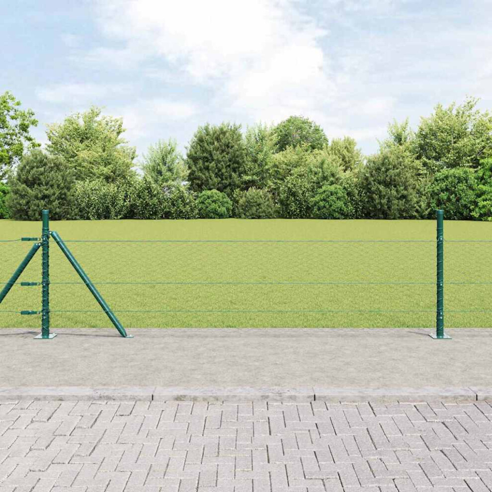 Vidaxl Welded Wire Fence With Concrete Base 50 X 0.5 M (W X H) 8721158263735