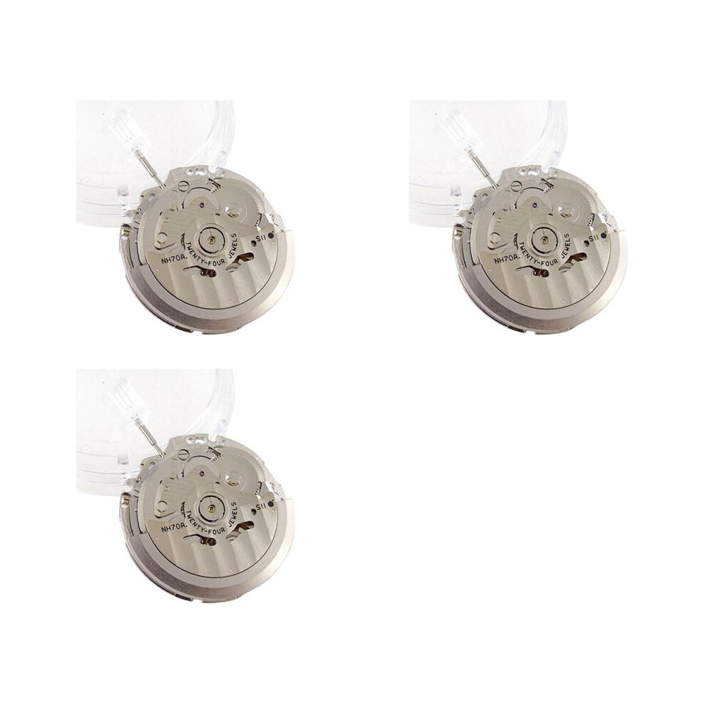 3X Japan Nh70/Nh70a Hollow Automatic Watch Movement 21600 Bph 24 Jewels High Accuracy Fit For Mechanical Watches 4712334305657