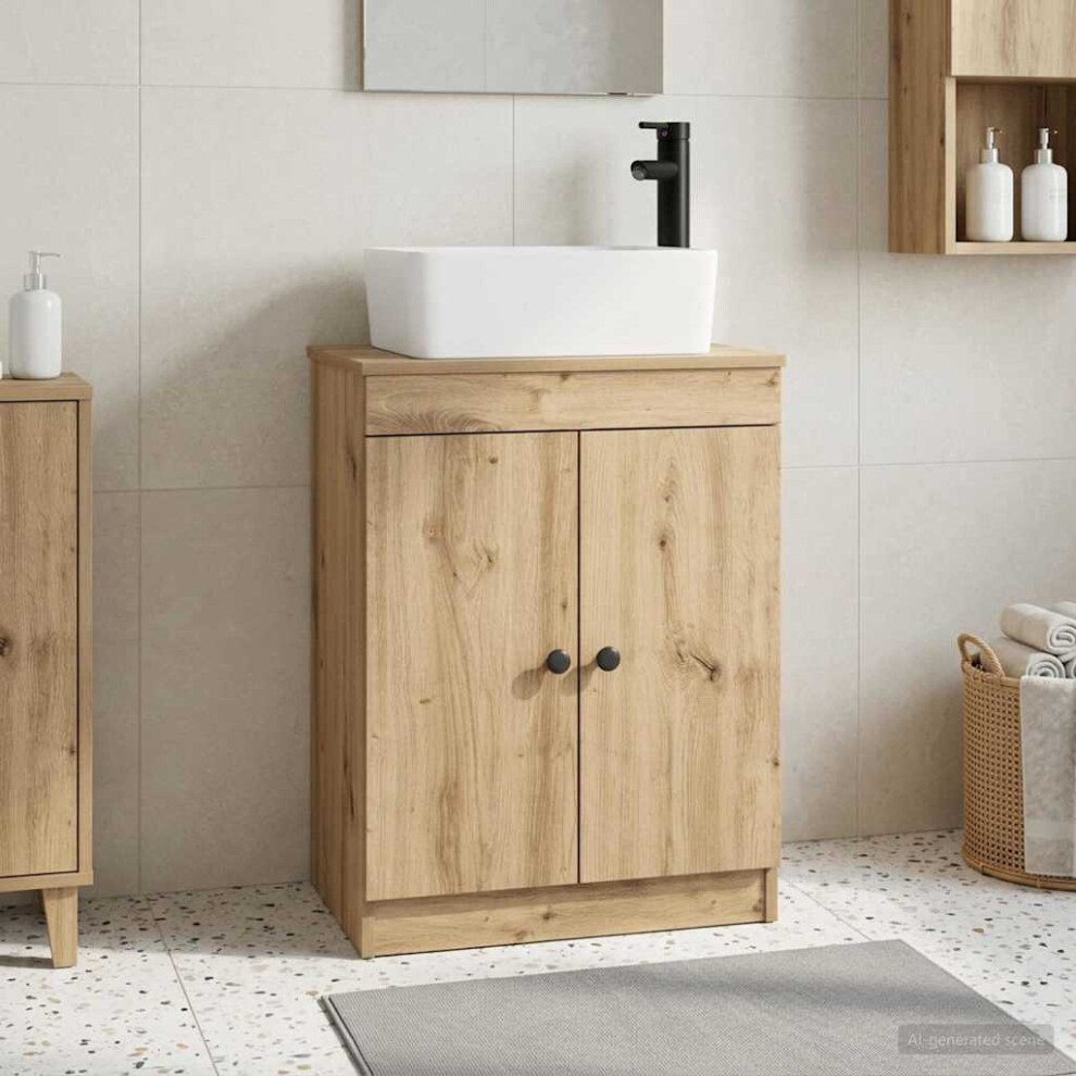 Vidaxl Bathroom Vanity With Sink Artisan Oak 54 X 35 X 83 Cm