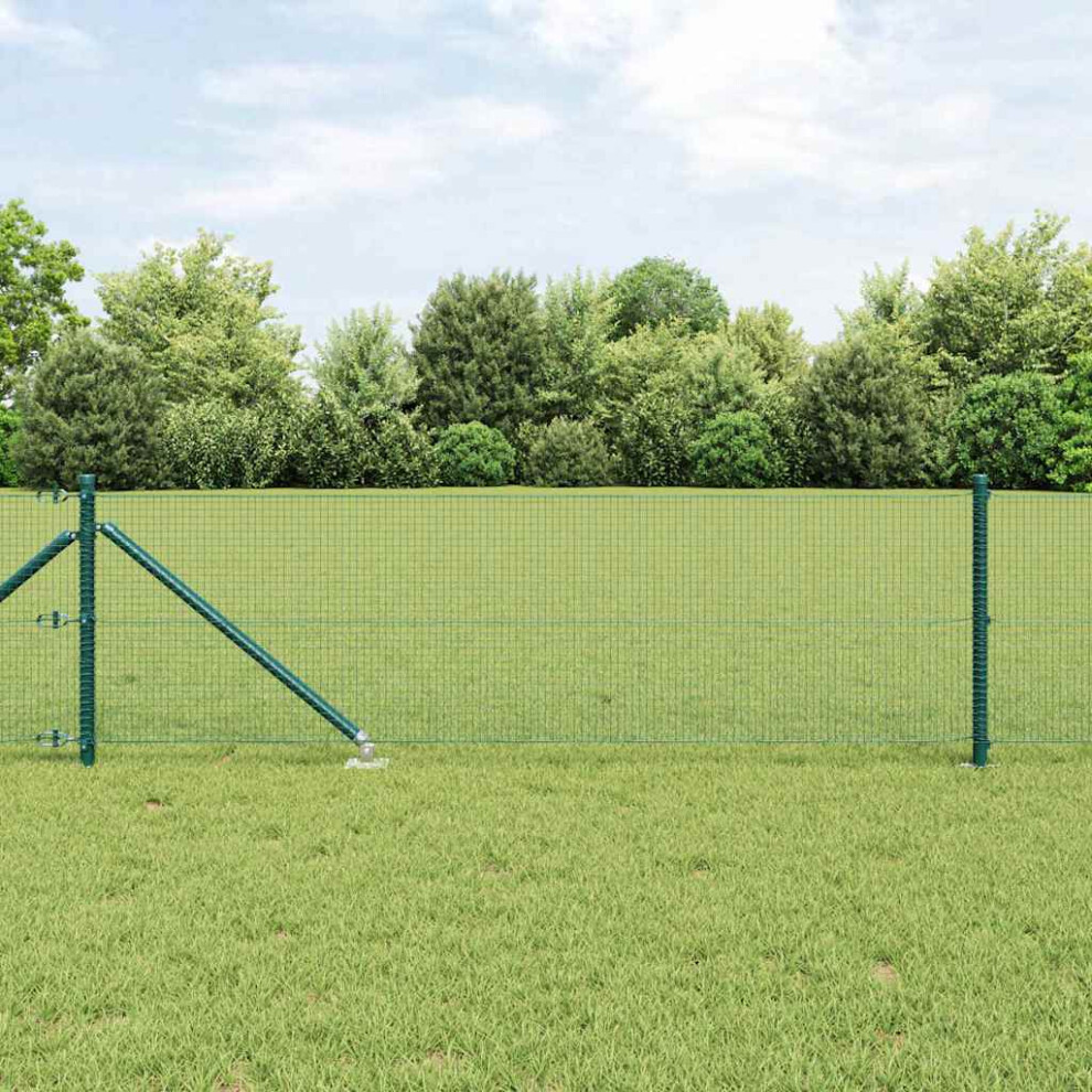 Vidaxl Welded Wire Fence With Spikes 100 X 0.8 M (W X H)