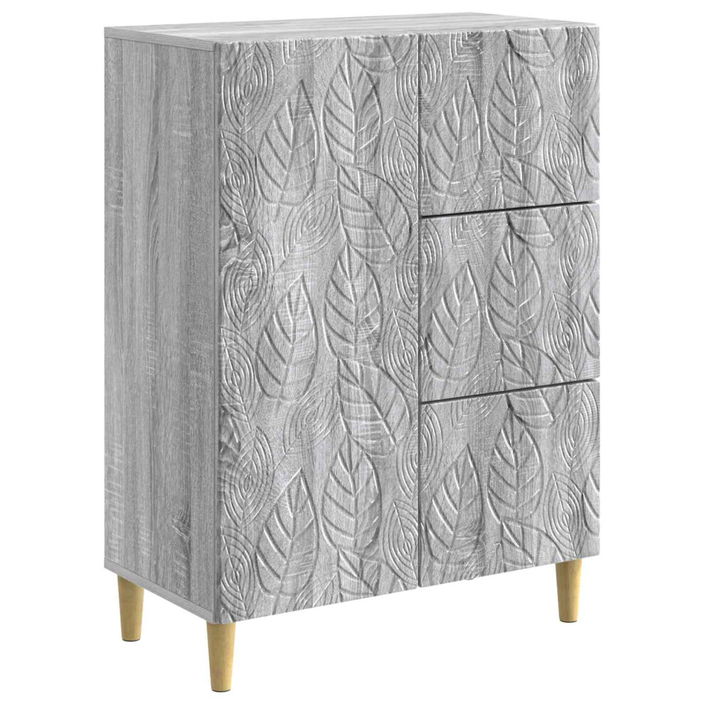Vidaxl Sideboard Sonoma 66 X 34.5 X 90 Cm Engineered Wood Grey