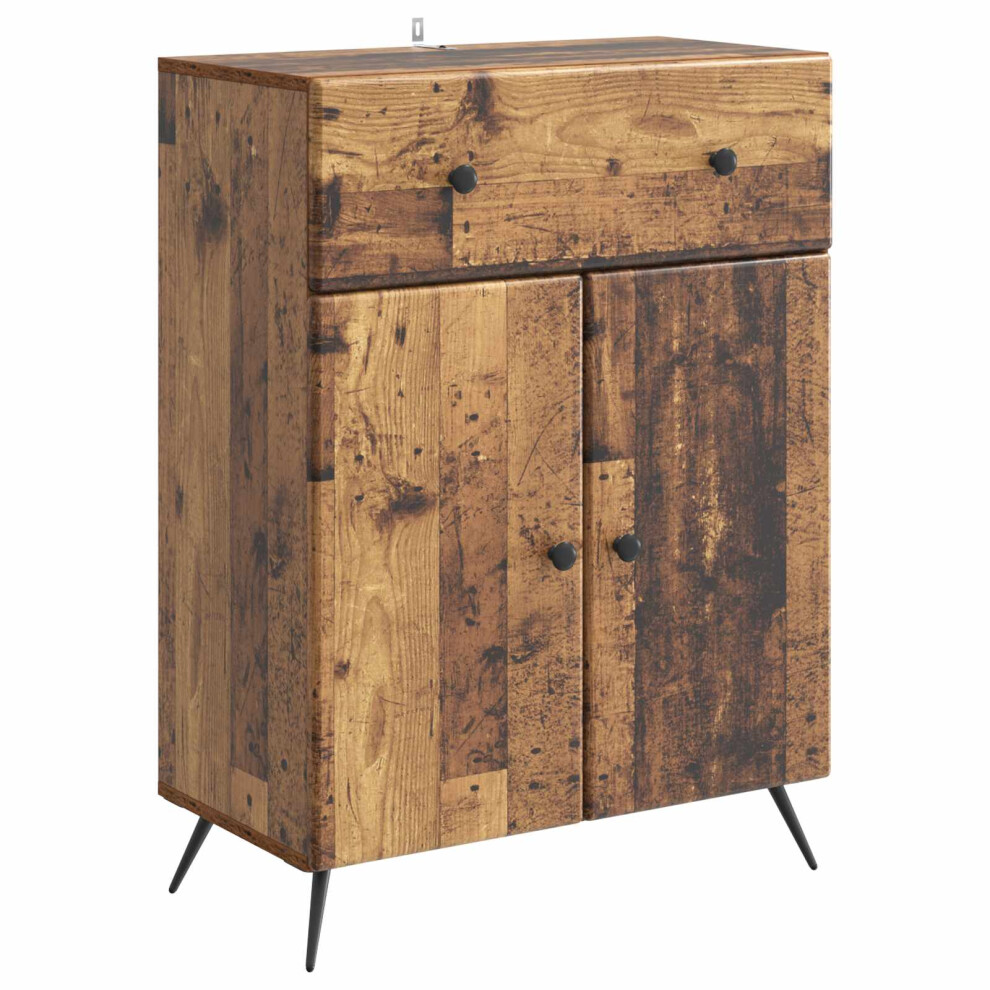 Vidaxl Sideboard Old Wood 66 X 34.5 X 90 Cm Engineered Wood