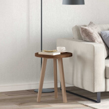 vidaXL Table Top Dark Brown Ø 40 x 2.5 cm Solid Oak Wood