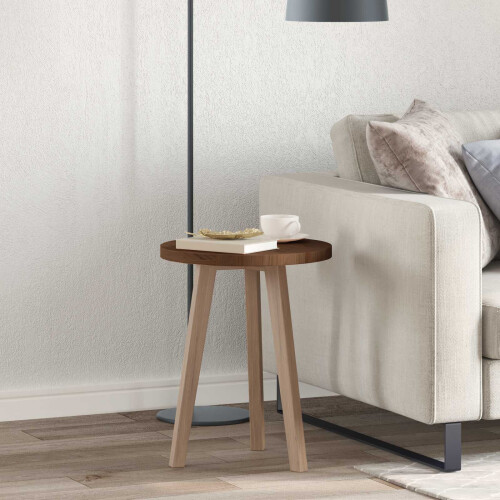 VidaXL vidaXL Table Top Dark Brown Ø 40 x 2.5 cm Solid Oak Wood