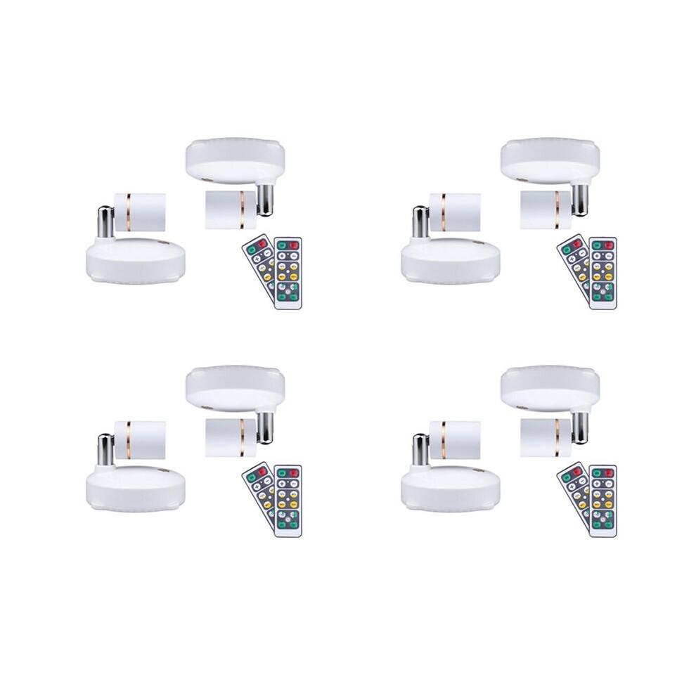 Wireless Spot Lights Battery Operated Accent Lights Indoor Dimmable Led Spotlight Anywhere Rotatable Wall Light(8 Pack) 4712085086034