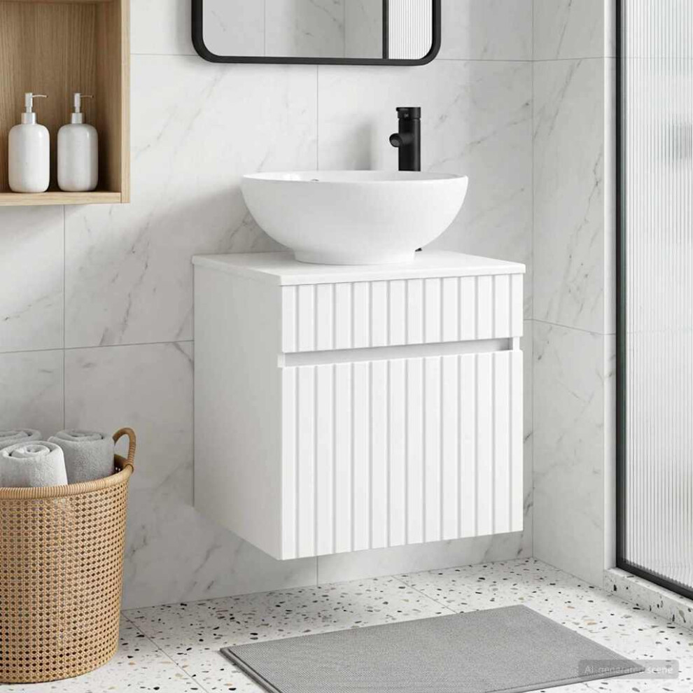 Vidaxl Wall-Mounted Sink Vanity 49 X 44.5 X 66.5 Cm White