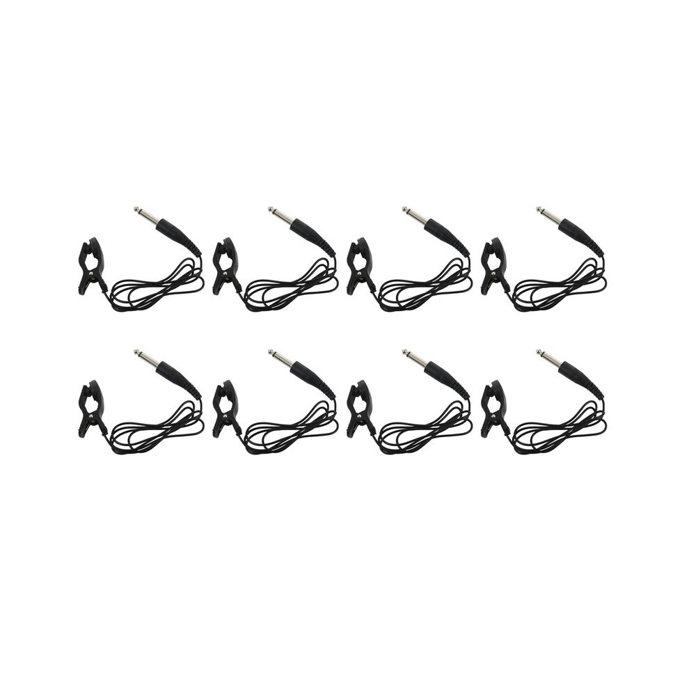 8X Black Universal Guitar Acoustic Clip Pickup Piezo Contact Microphone 6033604673145