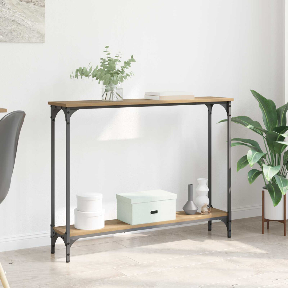 Vidaxl Console Table Artisan Oak 100 X 22.5 X 75 Cm Engineered Wood