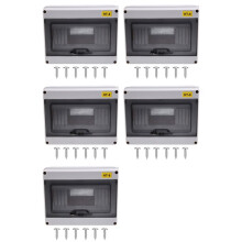 5X Caja de Protección de Distribución de Disyuntores HT-8 IP65 Mcb Caja de Riel DIN de Electrónica de Potencia ABS para Disyuntor