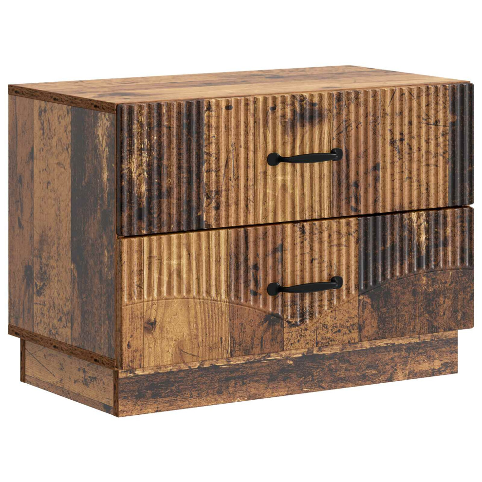 Vidaxl Bedside Cabinet Old Wood 62 X 34.5 X 44.5 Cm Engineered Wood