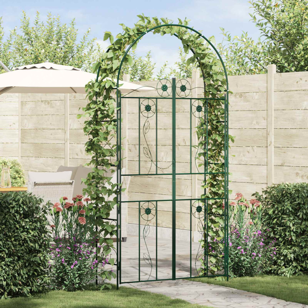 Vidaxl Garden Arch Plain Green 115 X 37 X 226 Cm
