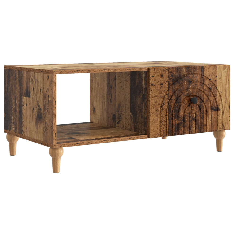 Vidaxl Coffee Table Old Wood 90 X 50 X 40 Cm Engineered Wood