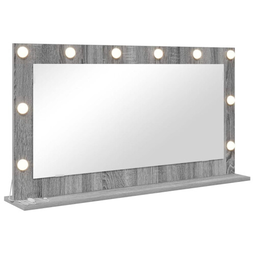 VidaXL vidaXL Vanity Mirror Rectangular Grey Sonoma 100 x 55 x 18 cm 1