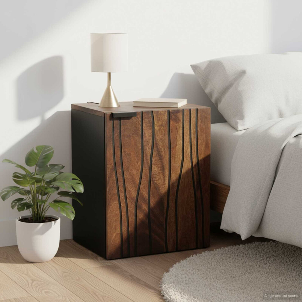 Vidaxl Bathroom Sink Cabinet Walnut 38 X 33.5 X 48 Cm Engineered Wood